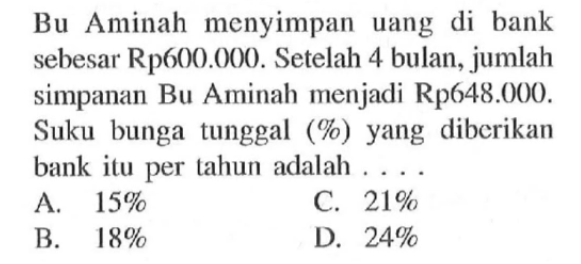 Bunga Tabungan dan Pajak - Matematika | CoLearn