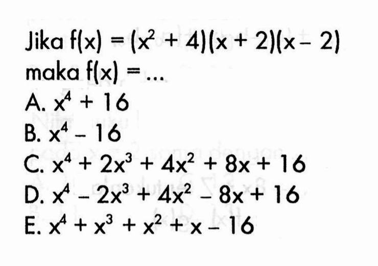 Jika F x x 2 4 x 2 x 2 Maka F x 