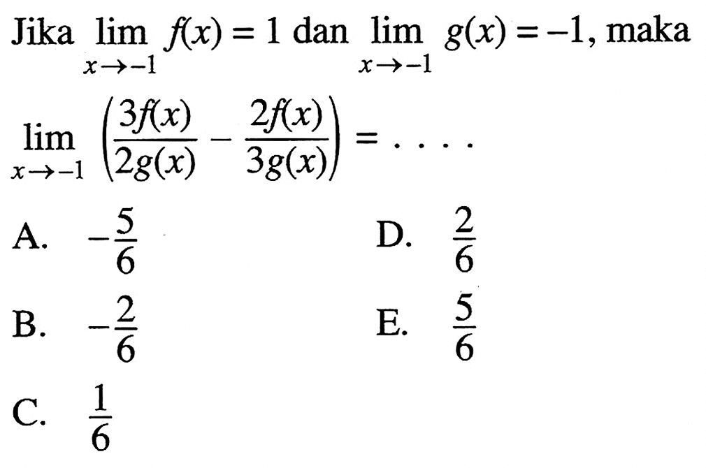 Jika Lim X 1 F x 1 Dan Lim X 1 G x 1 Maka Lim X 