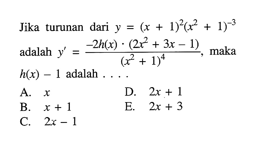 Kumpulan Contoh Soal Turunan Fungsi Khusus Matematika Kelas 11 Colearn