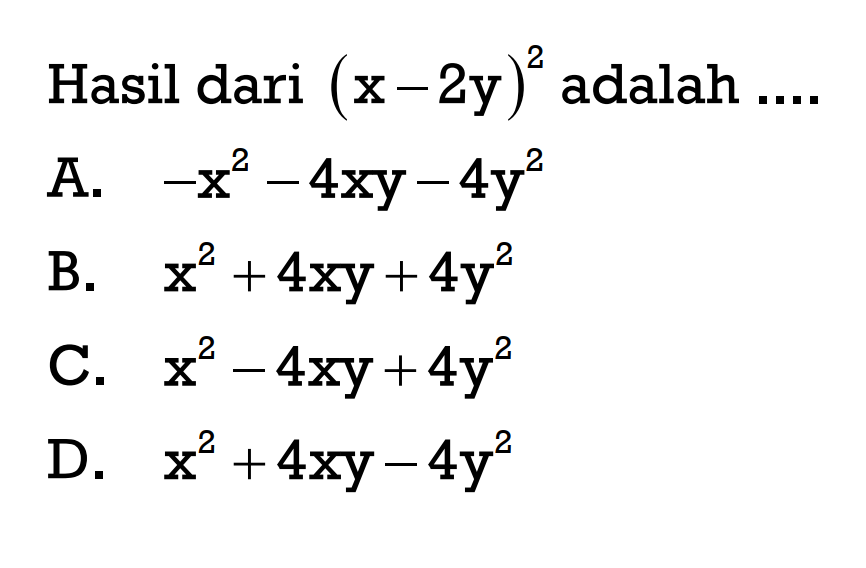 Hasil Dari x 2y 2 Adalah 